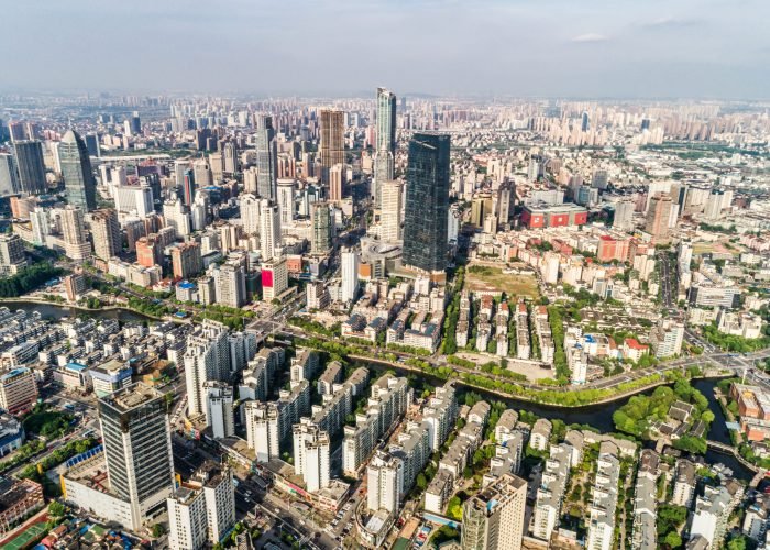 a bird's eye view of shanghai